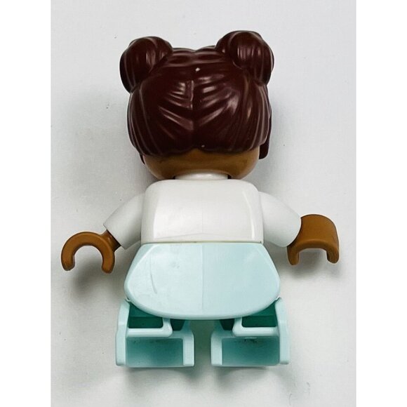 LEGO Duplo Minifigure Minifig Girl Brunette Creative Birthday Party 10958 2" EUC - Picture 2 of 2